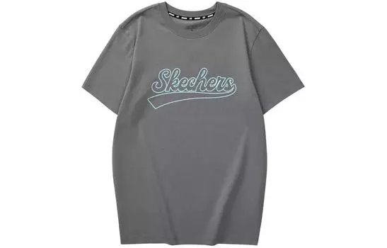 Футболка с заниженной линией плеч, унисекс, лаймово-серая Skechers, Lime Gray/040R