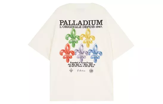 Футболка с заниженной линией плеч, унисекс Palladium, Ecru