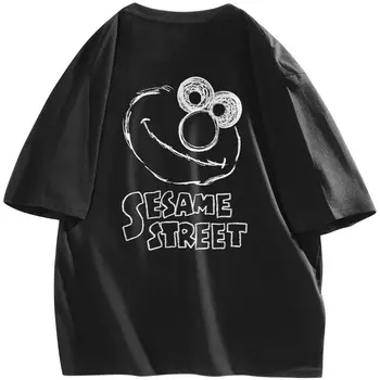 Футболка с заниженной линией плеч унисекс SESAME STREET, Apricot