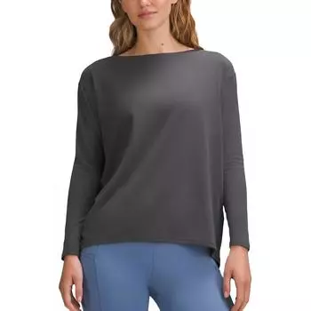 Футболка с заниженной линией плеч, женская Lululemon, Black/BLK