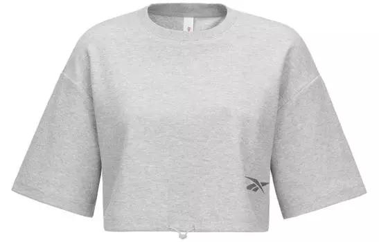 Футболка с заниженной линией плеч, женская, серая Reebok, серый