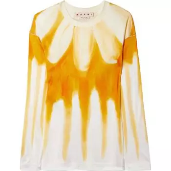 Футболка с заниженной линией плеч, женская, золотая MARNI, Gold