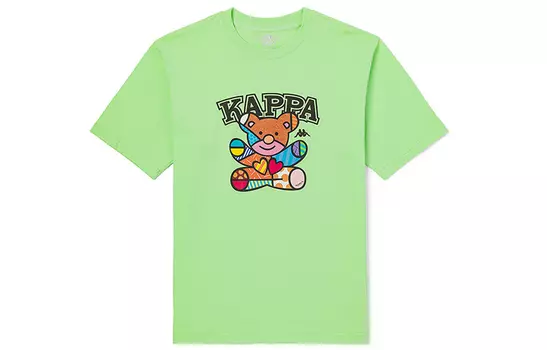 Футболка с заниженной линией плеча Britto унисекс Kappa, Eden Green