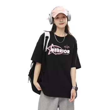 Футболка с заниженными плечами и принтом «Смех воина» для женщин WARRIOR, Pea Green