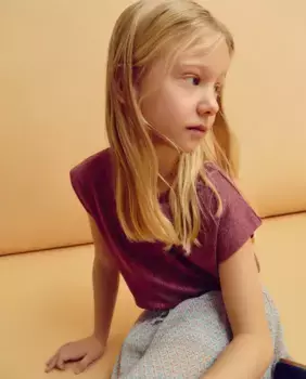 Футболка с заниженными рукавами для девочек Coconut El Corte Ingls, цвет 291 Berenjena