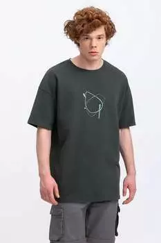 Футболка с заниженными рукавами Kaft, зеленый