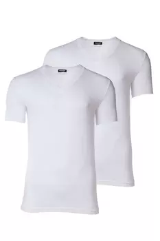 Футболка с заостренным воротником - 2 шт Dsquared2, белый