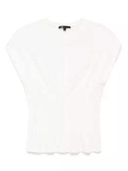 Футболка с защипами Maje, белый