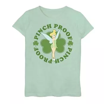 Футболка с защитой от защемления для девочек 7–16 лет Tinkerbell Shamrock Licensed Character