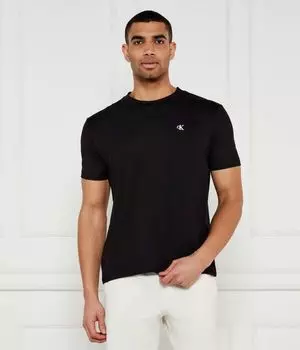 Футболка с засечками Regular fit Calvin Klein Jeans, черный