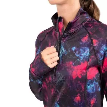 Футболка с застежкой-молнией 1/2, средний вес, 3.0, ниже нуля женская Terramar, цвет Hit The Slopes