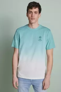 Футболка с затененным принтом Next, зеленый