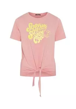 Футболка с завязанным краем CHIEMSEE, цвет Peaches Cream