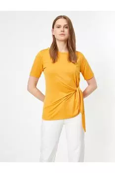 Футболка с завязками Koton, желтый