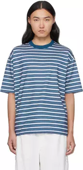 Футболка с завязками на шнурке в сине-серых тонах DAIWA PIER39