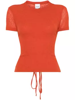 Футболка с завязками Nanushka, оранжевый