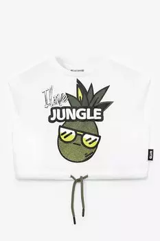 Футболка с завязками по краю Gulliver, белый