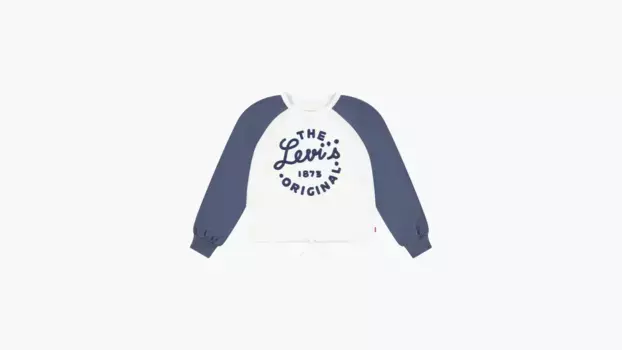 Футболка с завязками реглан для больших девочек 7–16 лет Levi's, цвет Vintage Indigo