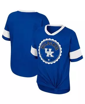Футболка с завязкой спереди и v-образным вырезом Big Girls Royal Kentucky Wildcats Tomika Colosseum, синий