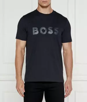 Футболка с зазубринами Relaxed fit Boss Green, черный