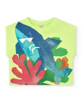 Футболка с зеленой акулой для мальчиков Tuc tuc, зеленый