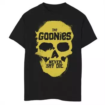 Футболка с желтым черепом для мальчиков 8–20 лет Goonies Never Say Die Licensed Character