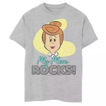 Футболка с желтым фоном The Flintstones Wilma My Mom Rocks для мальчиков 8–20 лет Licensed Character