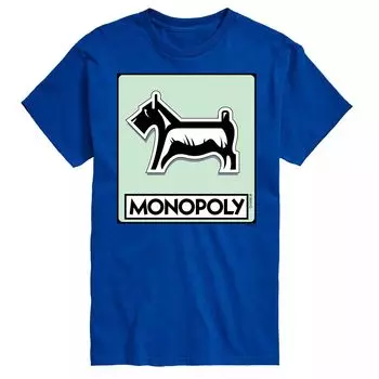 Футболка с жетоном собаки Big & Tall Monopoly Licensed Character, синий