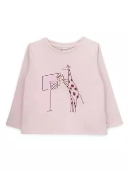 Футболка с жирафом Knot, розовый