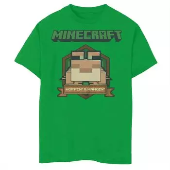 Футболка с значком Minecraft Frog Hoppin' & Hangin' для мальчиков 8–20 лет Licensed Character