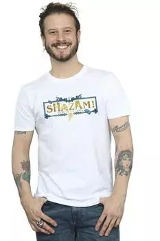 Футболка с золотым логотипом Shazam Fury Of The Gods DC Comics, белый