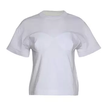 Футболка Sacai Jersey T-Shirt 'Off White', белый