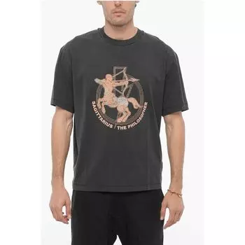 Футболка SAGITTARIUS THE PHILOSOPHER облегающего кроя с круглым вырезом Neil Barrett, Gray