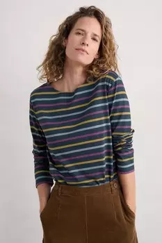 Футболка Sailor из 100% органического хлопка Seasalt Cornwall, фиолетовый