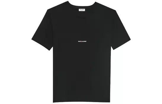 Футболка Saint Laurent Basic с логотипом, черный