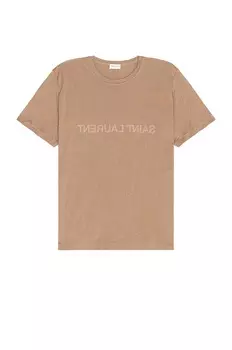 Футболка Saint Laurent, цвет Taupe & Naturel