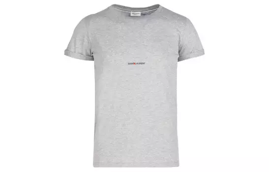Футболка Saint Laurent с логотипом, серый