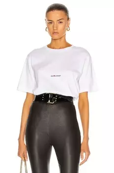 Футболка Saint Laurent Small Logo, белый