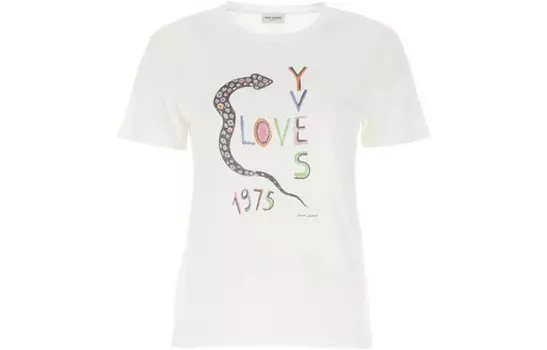 Футболка Saint Laurent женская, белый