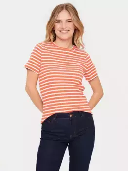 Футболка Saint Tropez Aster Short Sleeve Stripe, цвет tigerlily