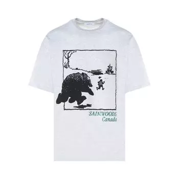 Футболка Saintwoods Run 4 Yer Life 'Ash Grey', серый