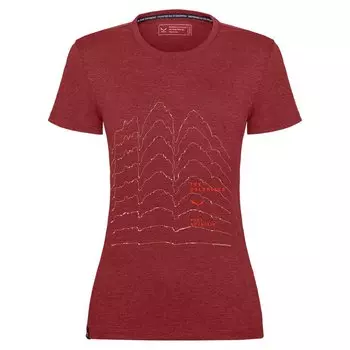 Футболка Salewa Pure Skyline Dry, красный