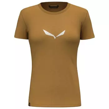 Футболка Salewa Solid Dri-Release S/S Tee, цвет Golden Brown New Logo