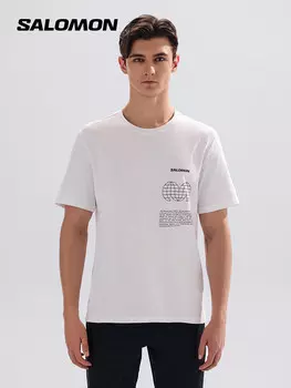 Футболка Salomon с короткими рукавами и принтом, черный