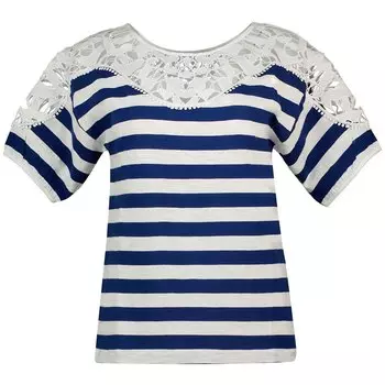 Футболка Salsa Jeans Lace-Trimmed, синий