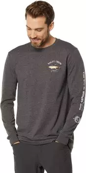 Футболка Salty Crew Ahi Mount Long Sleeve Tee, цвет Charcoal Heather