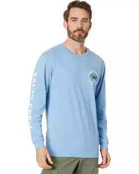 Футболка Salty Crew Blue Crabber Premium Long Sleeve, цвет Marine Blue