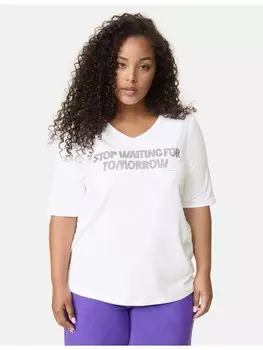 Футболка SAMOON Kurzarm Rundhals, белый