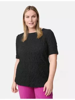 Футболка SAMOON Kurzarm Rundhals, черный