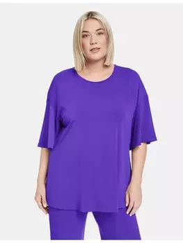 Футболка SAMOON Kurzarm Rundhals, цвет purple plum